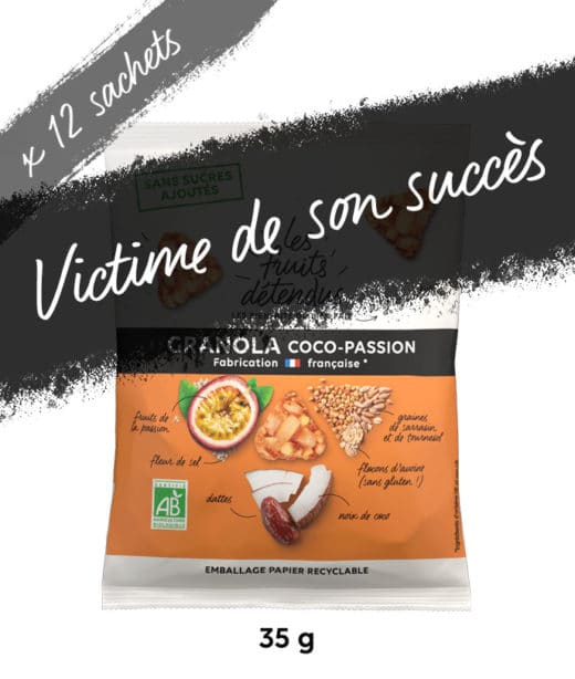 Granola Bio sans gluten et sans sucre Les Fruits Detendus