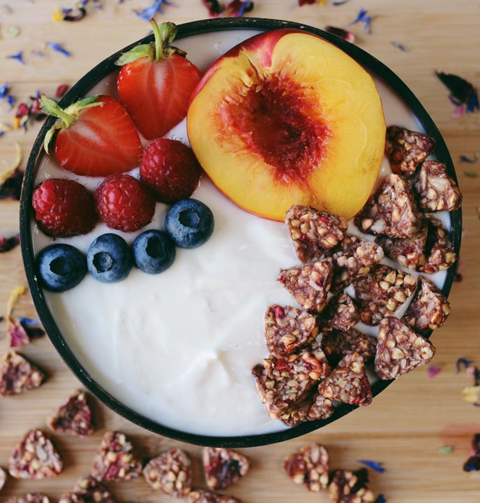 Granola Bio - RECETTE BOWL GRANOLA FRAISE FRAMBOISE