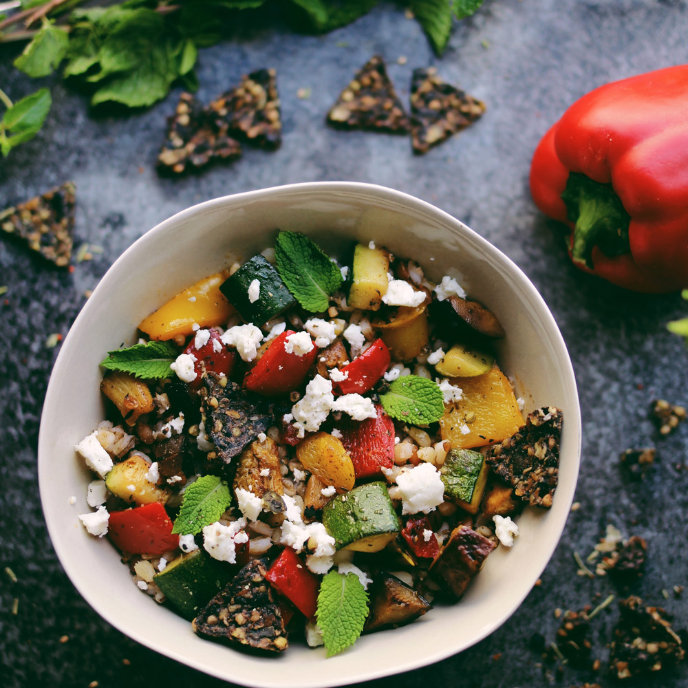 Recette salade légumes grillés été épeautre