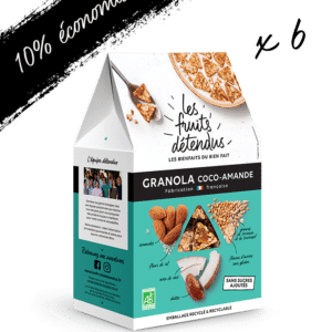 Pack 6 paquets de granola Coco-Amande bio 300g - Les Fruits Détendus