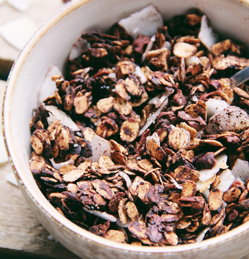 Recette Granola Chocolat et Noix de coco - Les Fruits Détendus