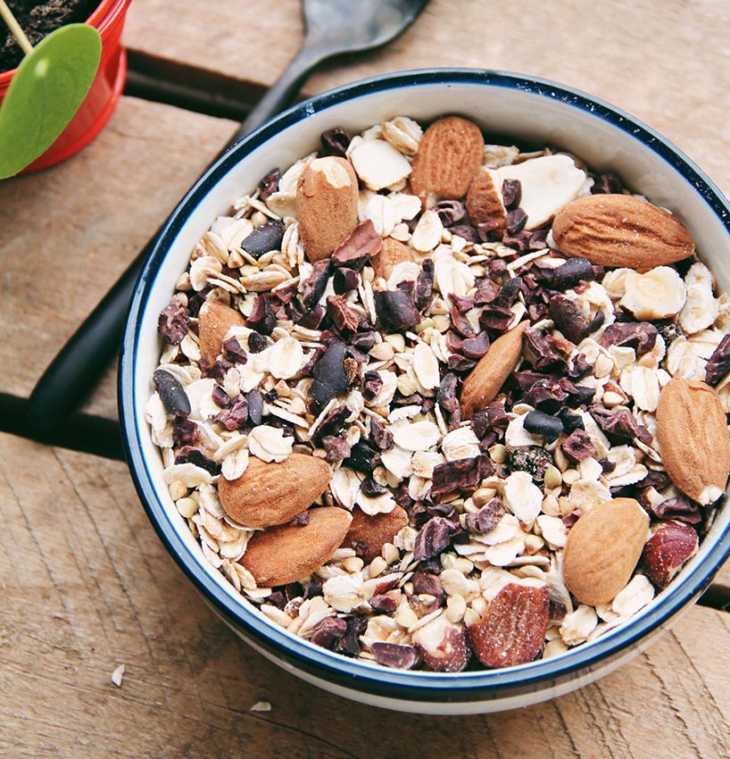 Recette de Muesli Croustillant Maison - Chocolat et noisettes - Les Fruits Détendus