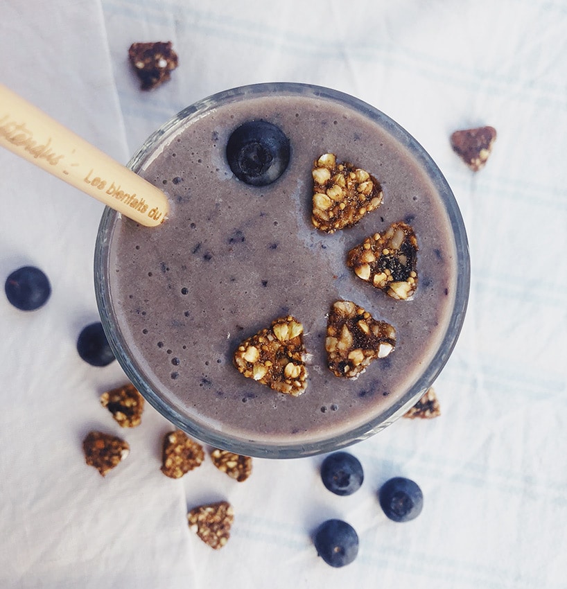 Smoothie Myrtille - Granola Figue Abricot - Les Fruits Détendus