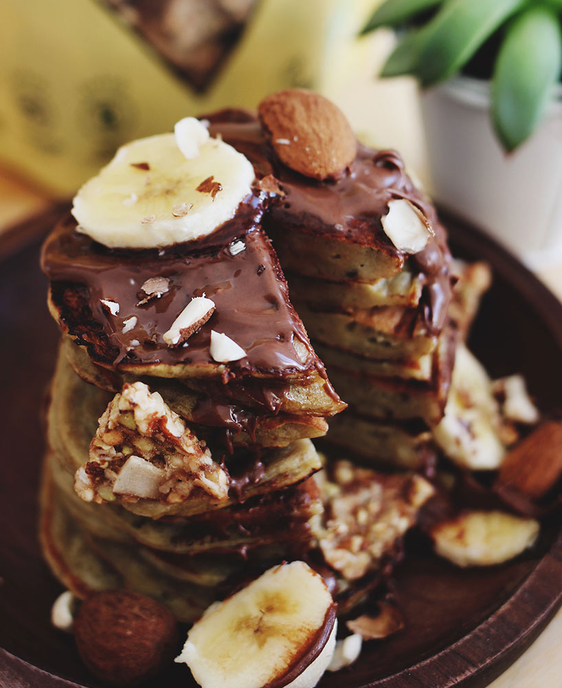 pancakes chocolat banane - Les Fruits Détendus