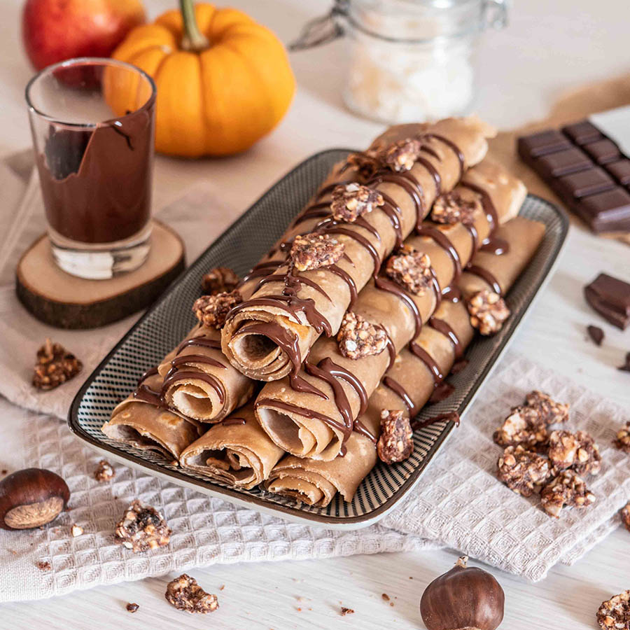 crêpes à la farine de châtaigne Les Fruits Détendus