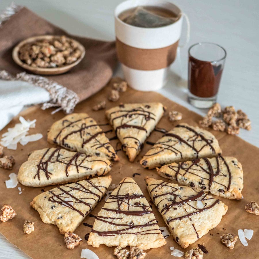 recette scones coco pépites de chocolat - Les Fruits Détendus