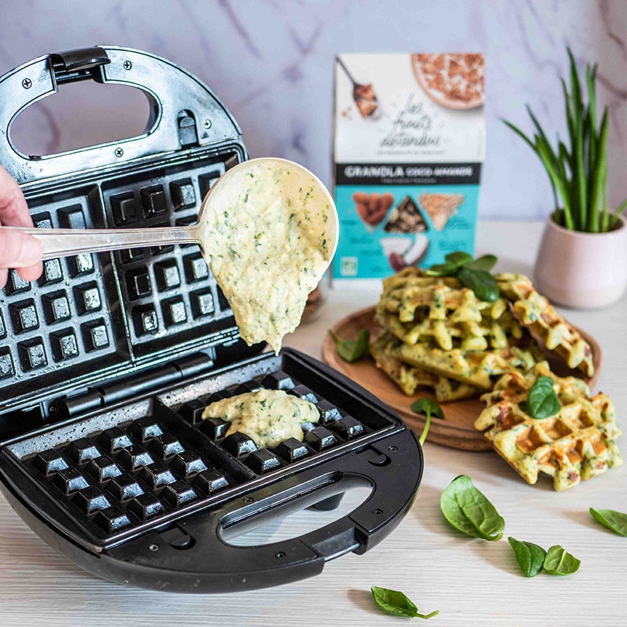 Recette gaufres aux épinards