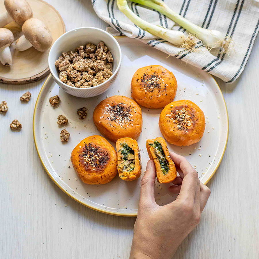 recette vegan buns patate douce - Les Fruits Détendus