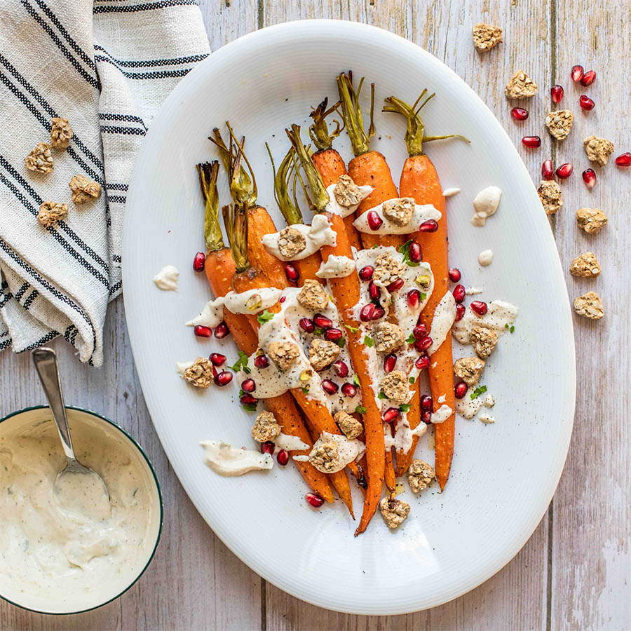 carottes rôties sauce tahini
