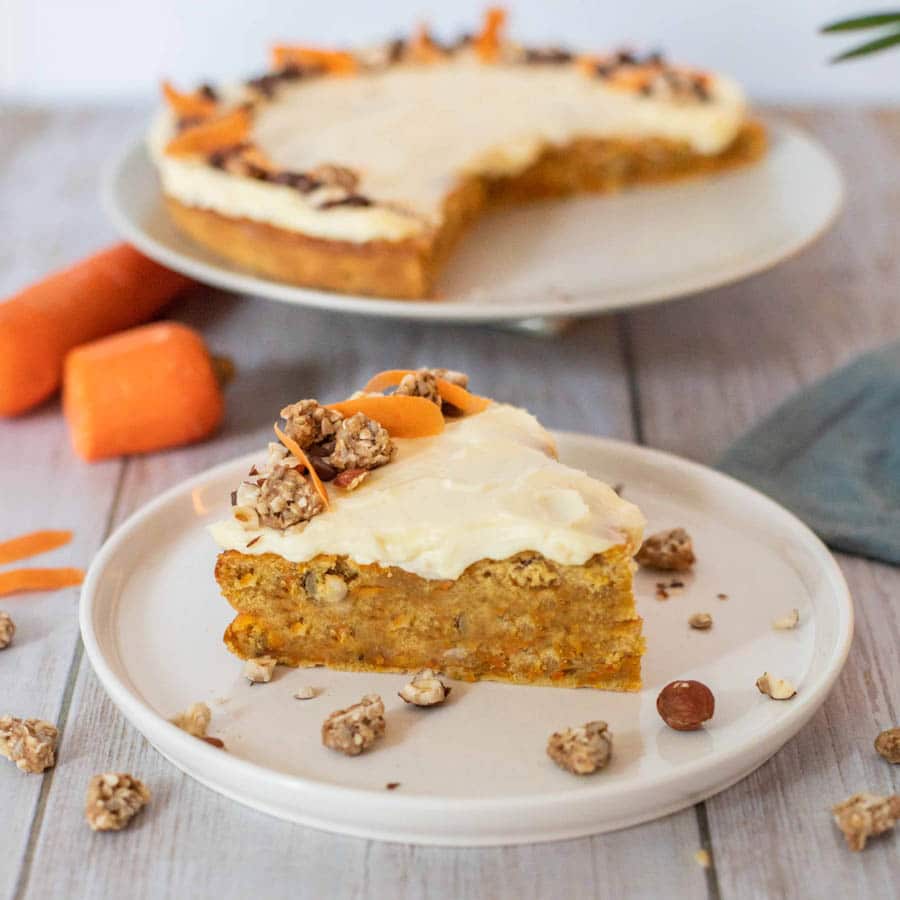 part de carrot cake vegan - Les Fruits Détendus